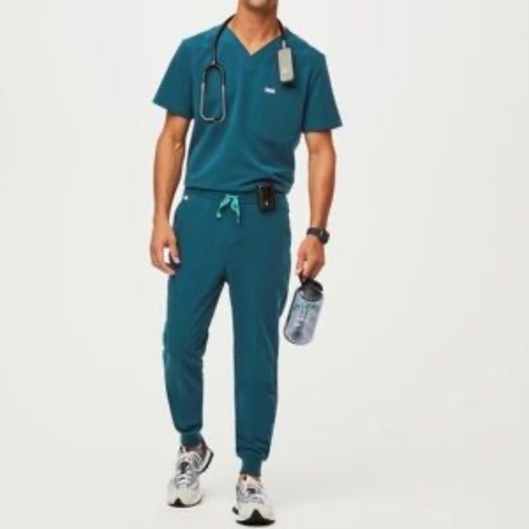 Figs Other - Men's FIGS Caribbean Blue Scrub Set